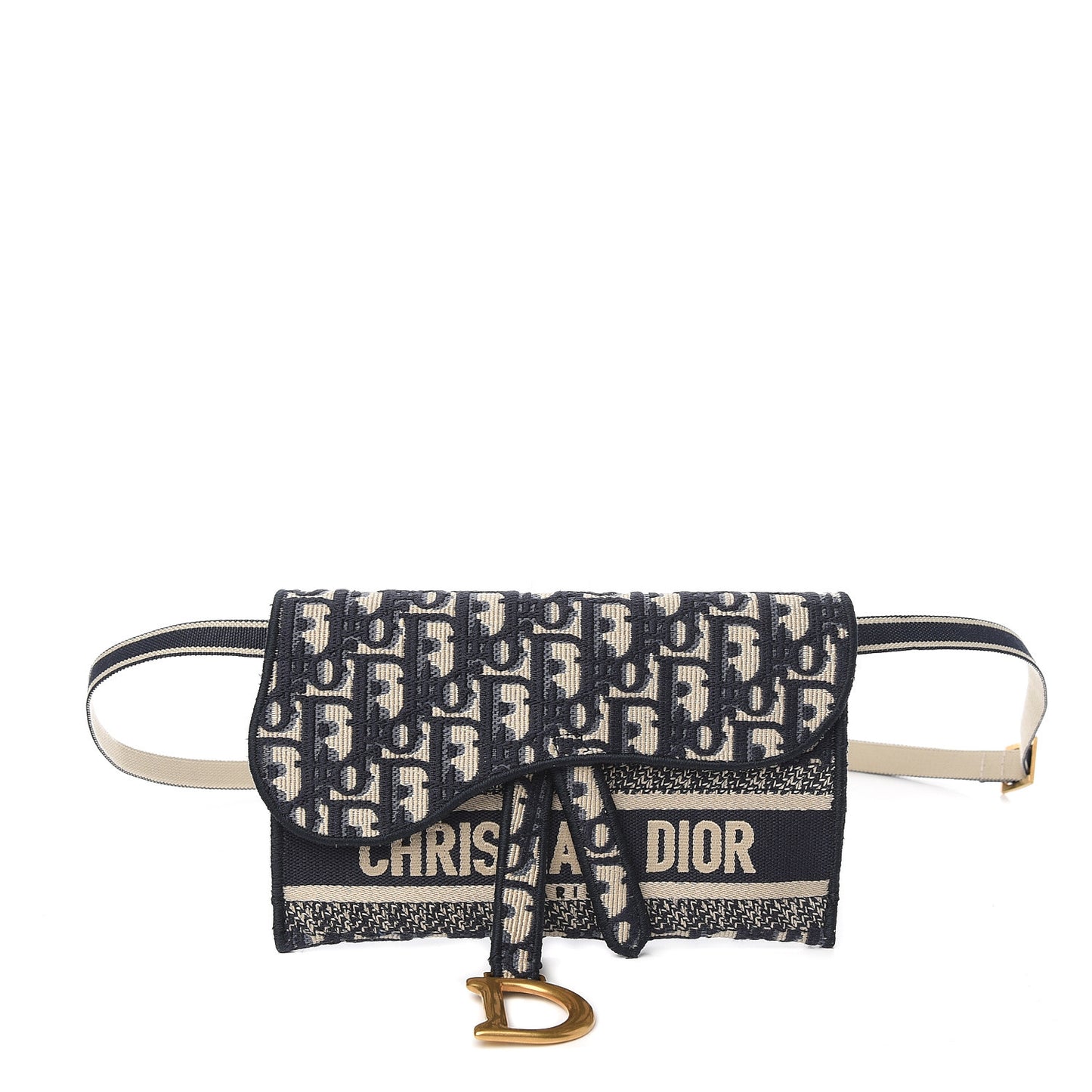 Oblique Slim Saddle Pouch Blue