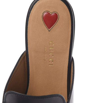 Gucci Calfskin Flower Embroidered Princetown Slippers 39 Black 8 of 9