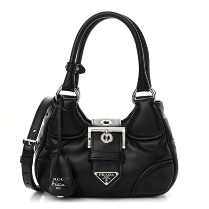 Prada Nappa Soft Padded Re-Edition 2002 Moon Bag Black 1 of 9