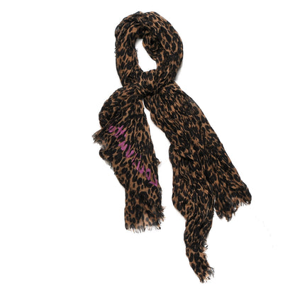 Louis Vuitton Cashmere Silk Leopard Etole Stole Marron 1 of 7