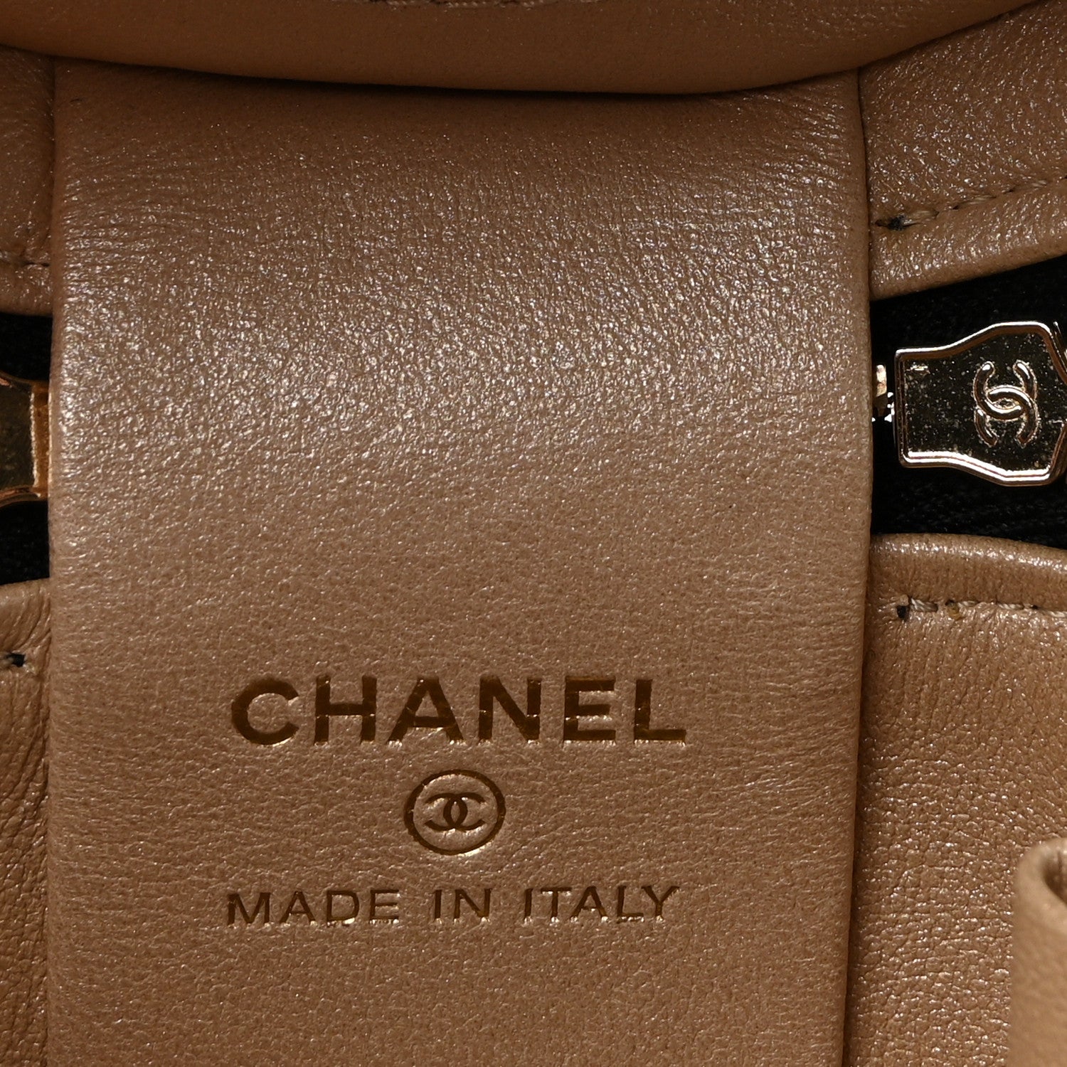 Chanel Lambskin Quilted Ruched Handle Vanity Case Black 5 of 9