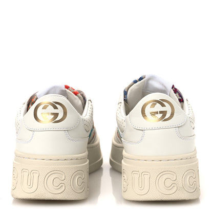 Gucci Dali Soft Calfskin GG Tennis Embossed Perforated Womens Platform 55mm Sneakers 40.5 White Multicolor 6 of 11
