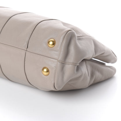 Prada Soft Calf Frame Clutch Argilla 8 of 8