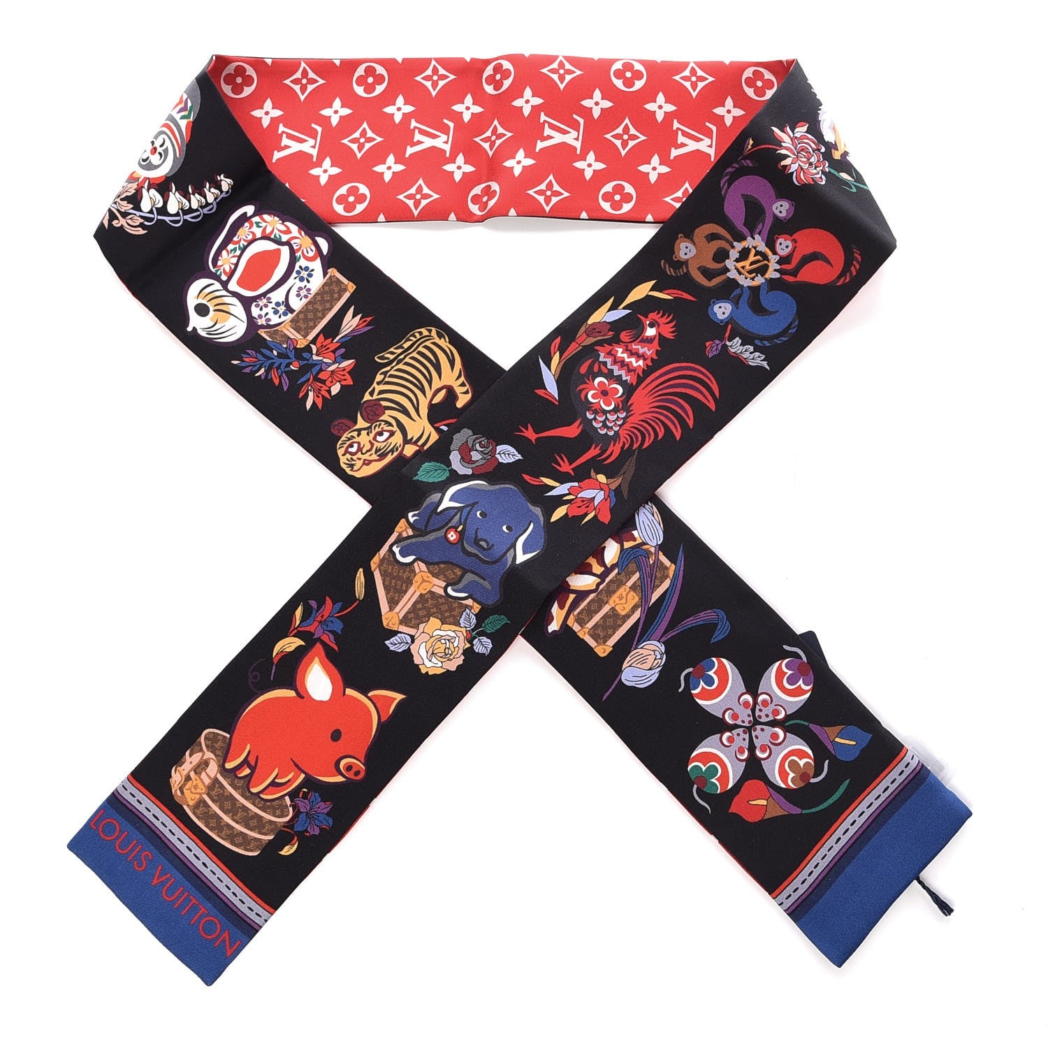 Louis Vuitton Silk Monogram Superstition Bandeau Black 1 of 5