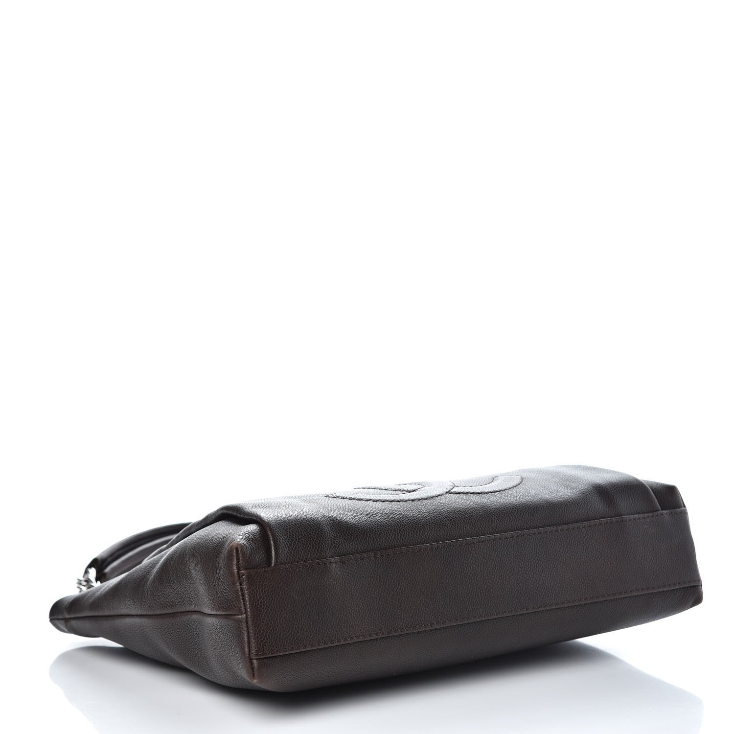 Chanel Caviar Large CC Tuck Tote Dark Brown 4 of 17