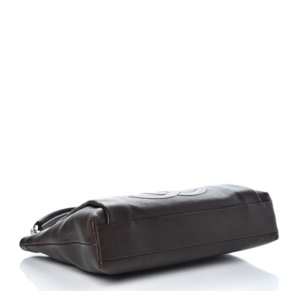 Chanel Caviar Large CC Tuck Tote Dark Brown 4 of 17