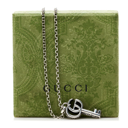 Gucci Sterling Silver Double G Key Pendant Necklace 5 of 5
