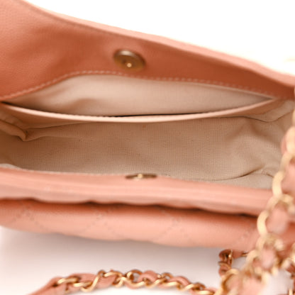 Chanel Caviar Quilted Small Wavy CC Hobo Coral 5 of 10