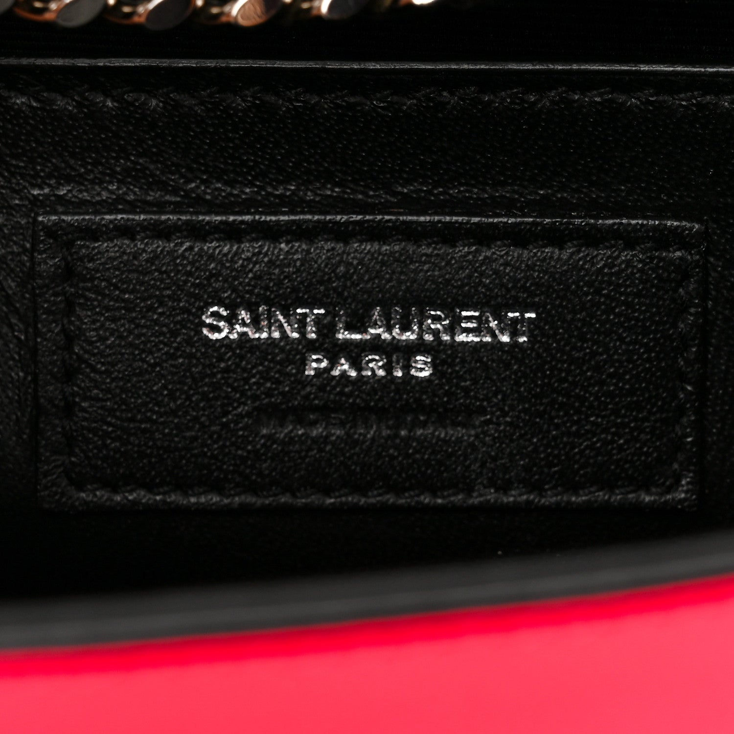 Saint Laurent Patent Grain de Poudre Small Monogram Kate Satchel Neon Pink 6 of 10