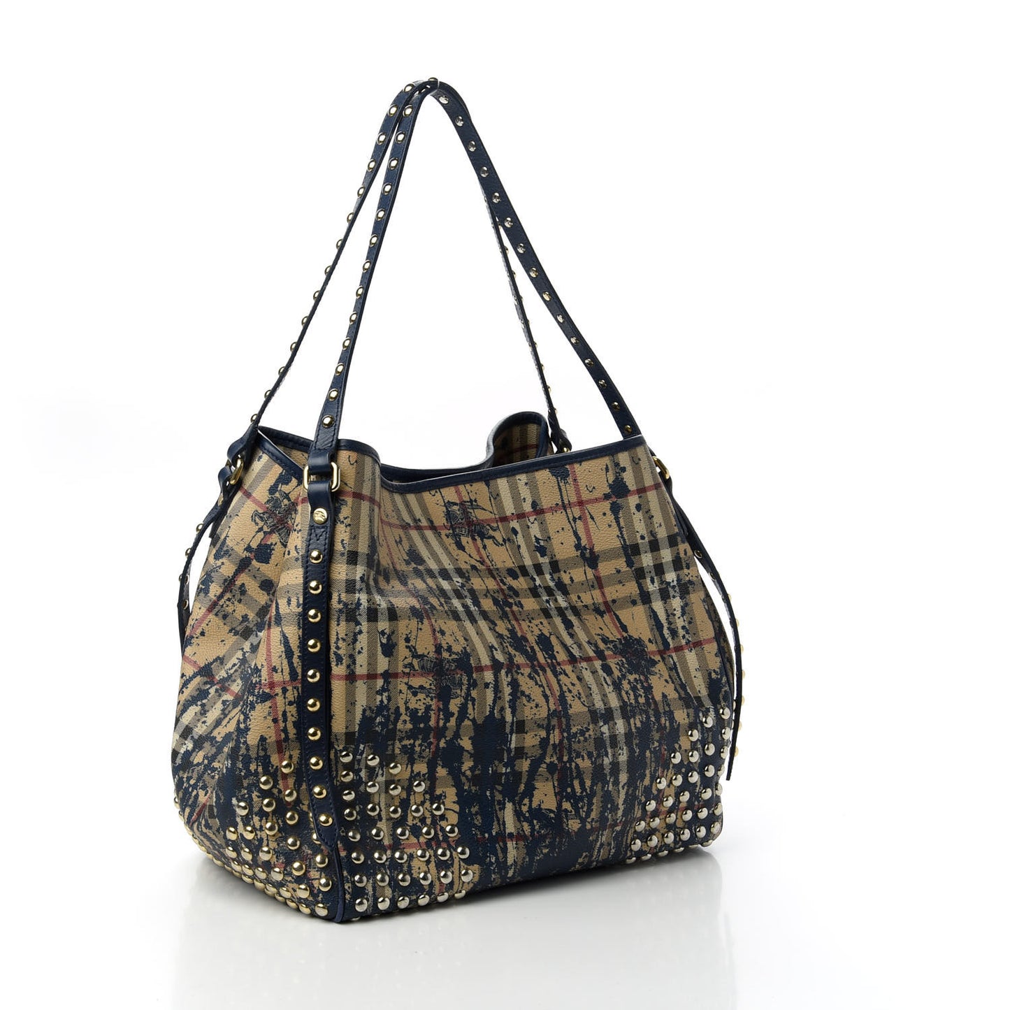 Haymarket Check Studded Large Splash Canterbury Tote Blue