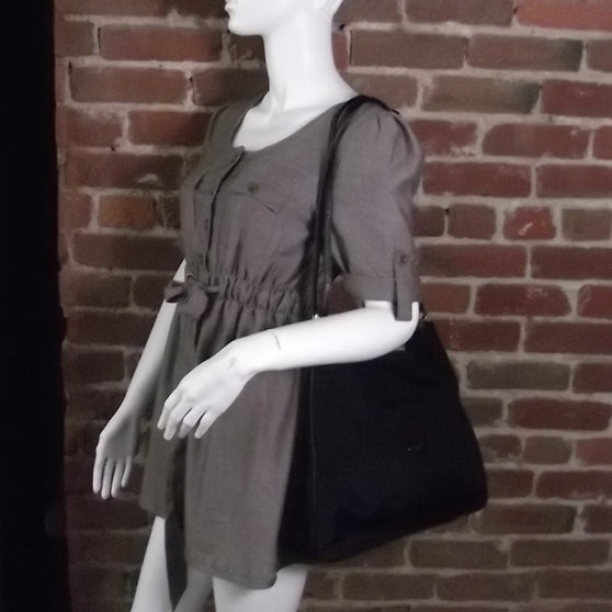 Nylon Shoulder Bag Black