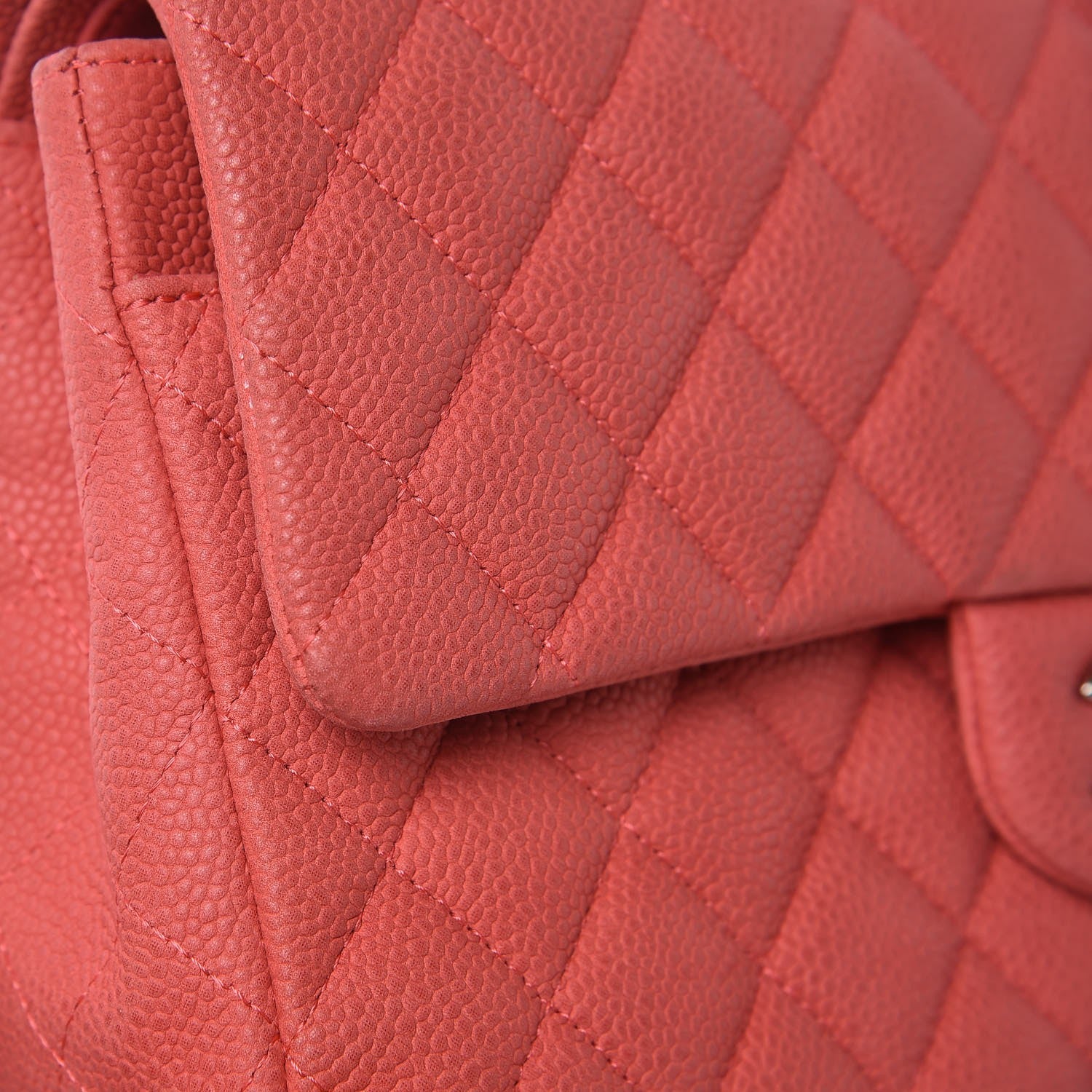Chanel Iridescent Caviar Quilted Medium Double Flap Dark Pink 15 of 16