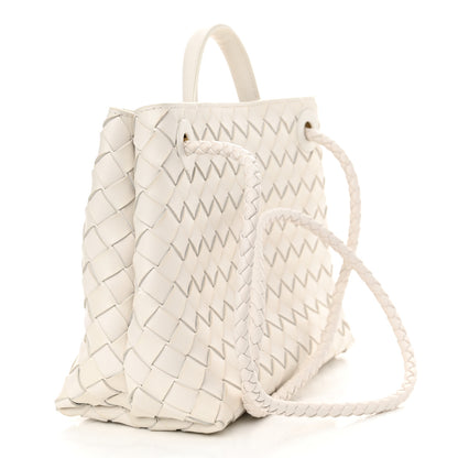Bottega Veneta Nappa Intrecciato Small Andiamo Shoulder Bag White 3 of 11