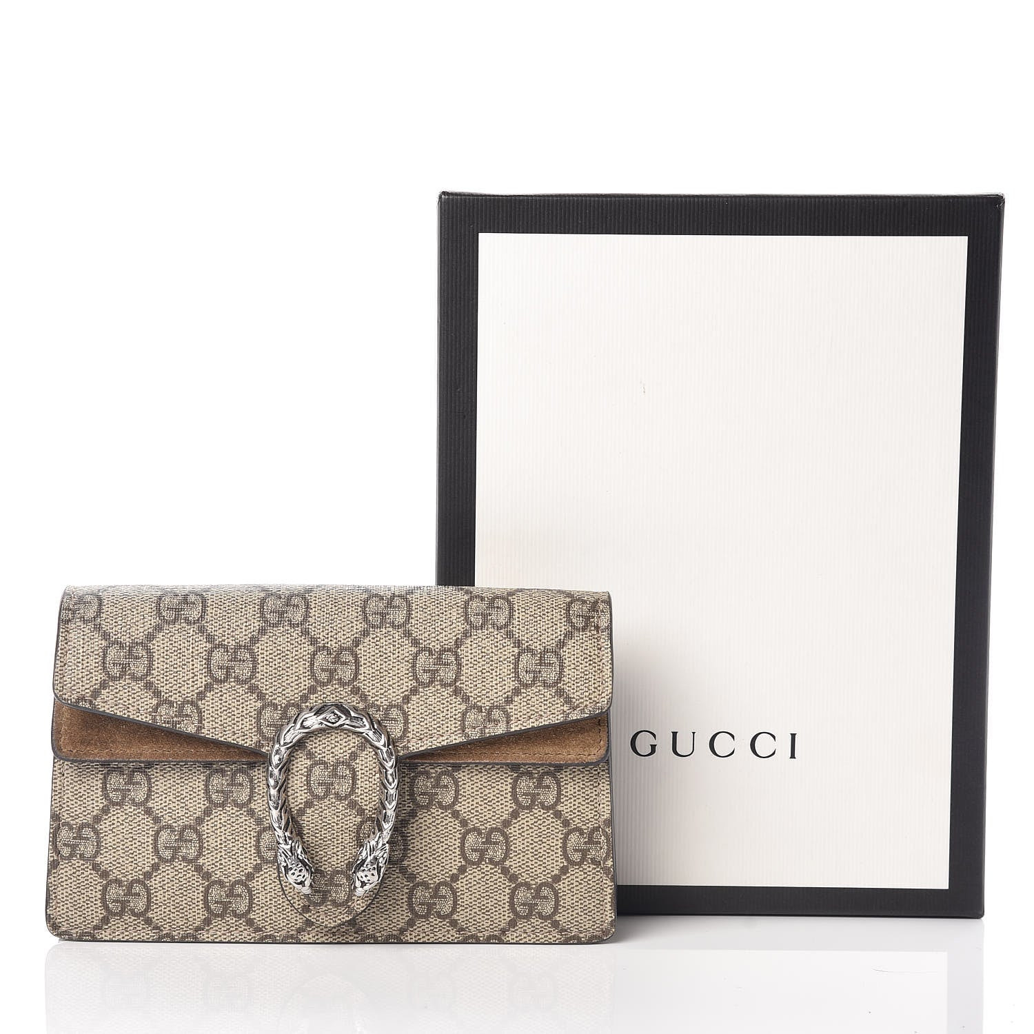 Gucci GG Supreme Monogram Super Mini Dionysus Shoulder Bag Taupe 12 of 12