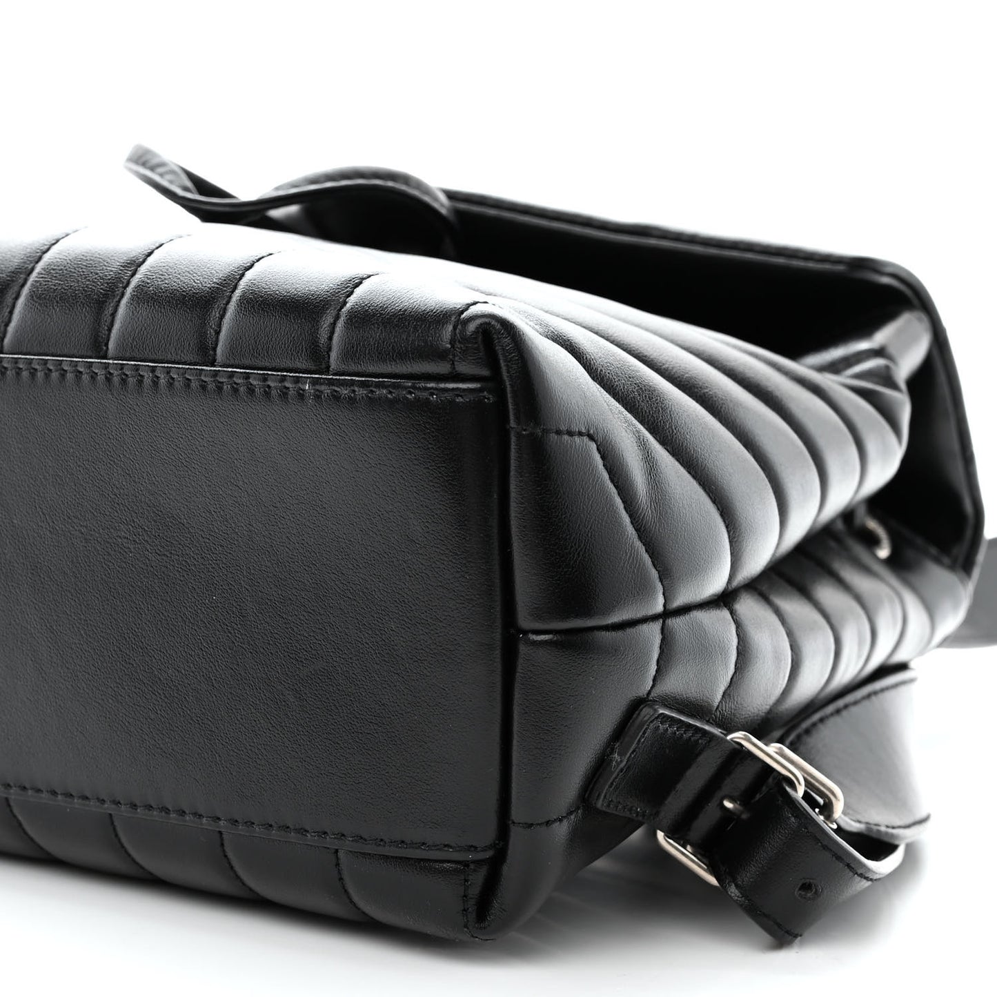 Calfskin Y Quilted Monogram Small Loulou Backpack Black