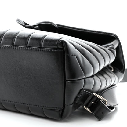 Saint Laurent Calfskin Y Quilted Monogram Small Loulou Backpack Black 11 of 13