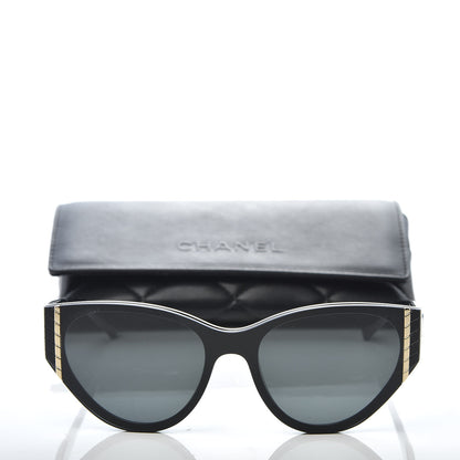 Chanel Acetate Cat Eye Sunglasses 6054 Black 8 of 8
