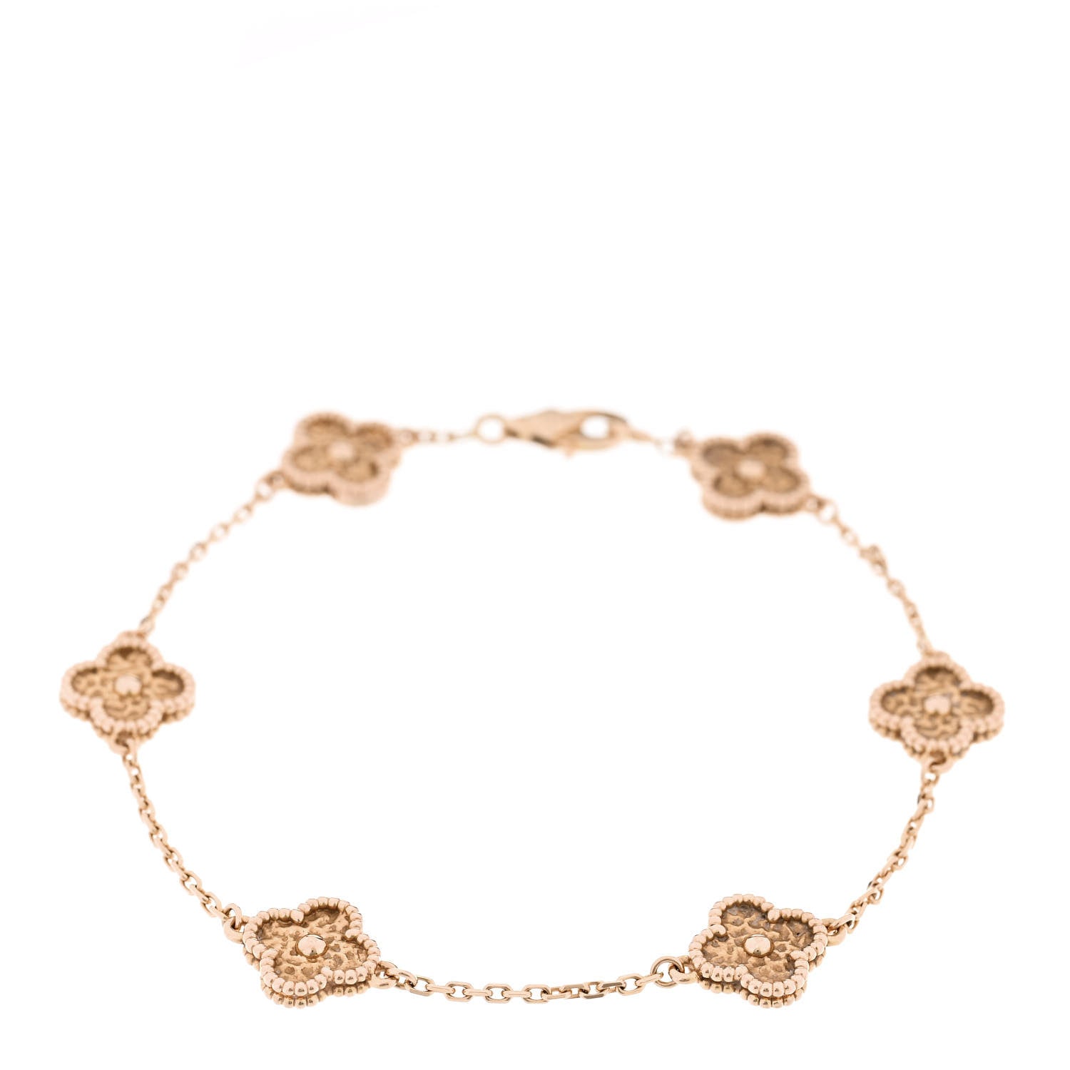 Van Cleef & Arpels 18K Rose Gold 6 Motifs Sweet Alhambra Bracelet 1 of 6