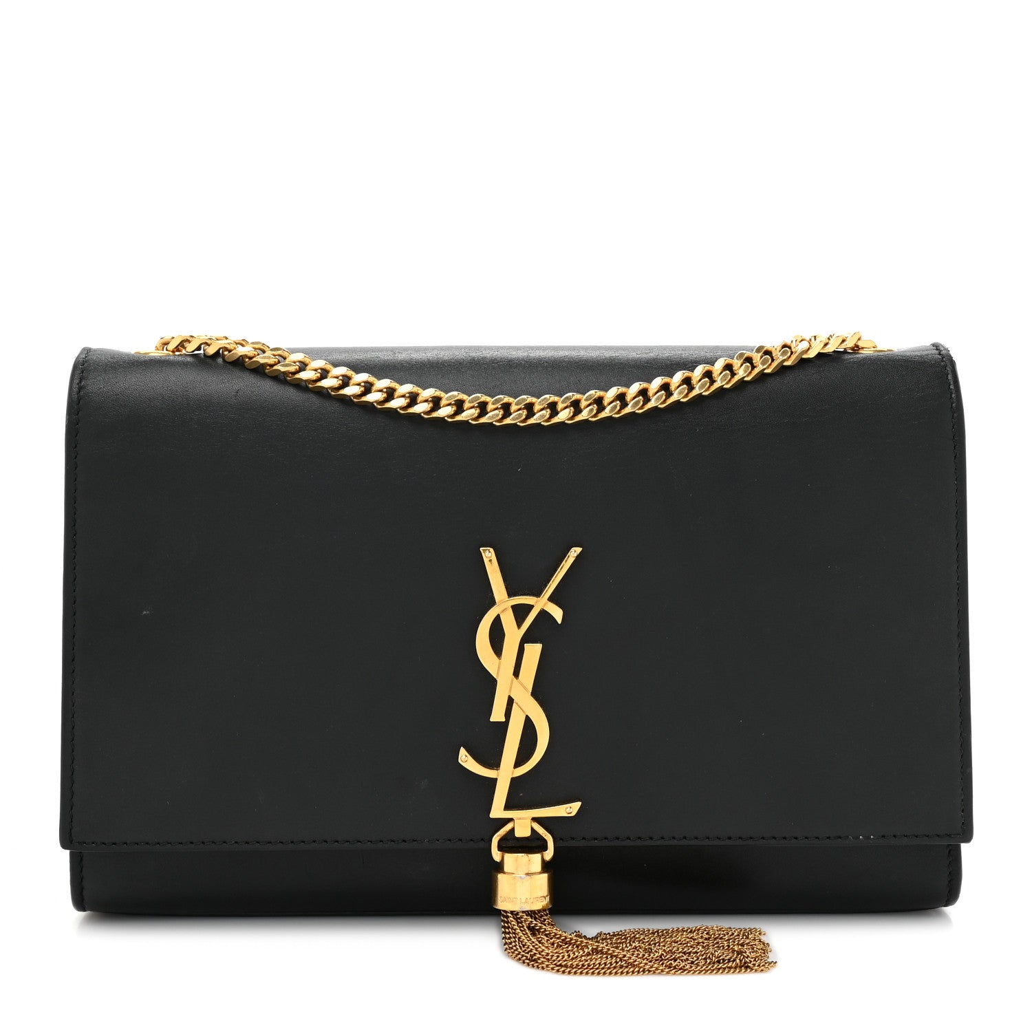 Saint Laurent Smooth Calfskin Medium Classic Monogram Kate Tassel Satchel Black 1 of 14