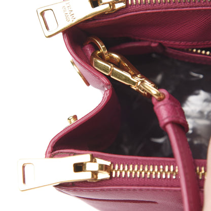 Prada Saffiano Small Galleria Double Zip Tote Ibisco 13 of 13