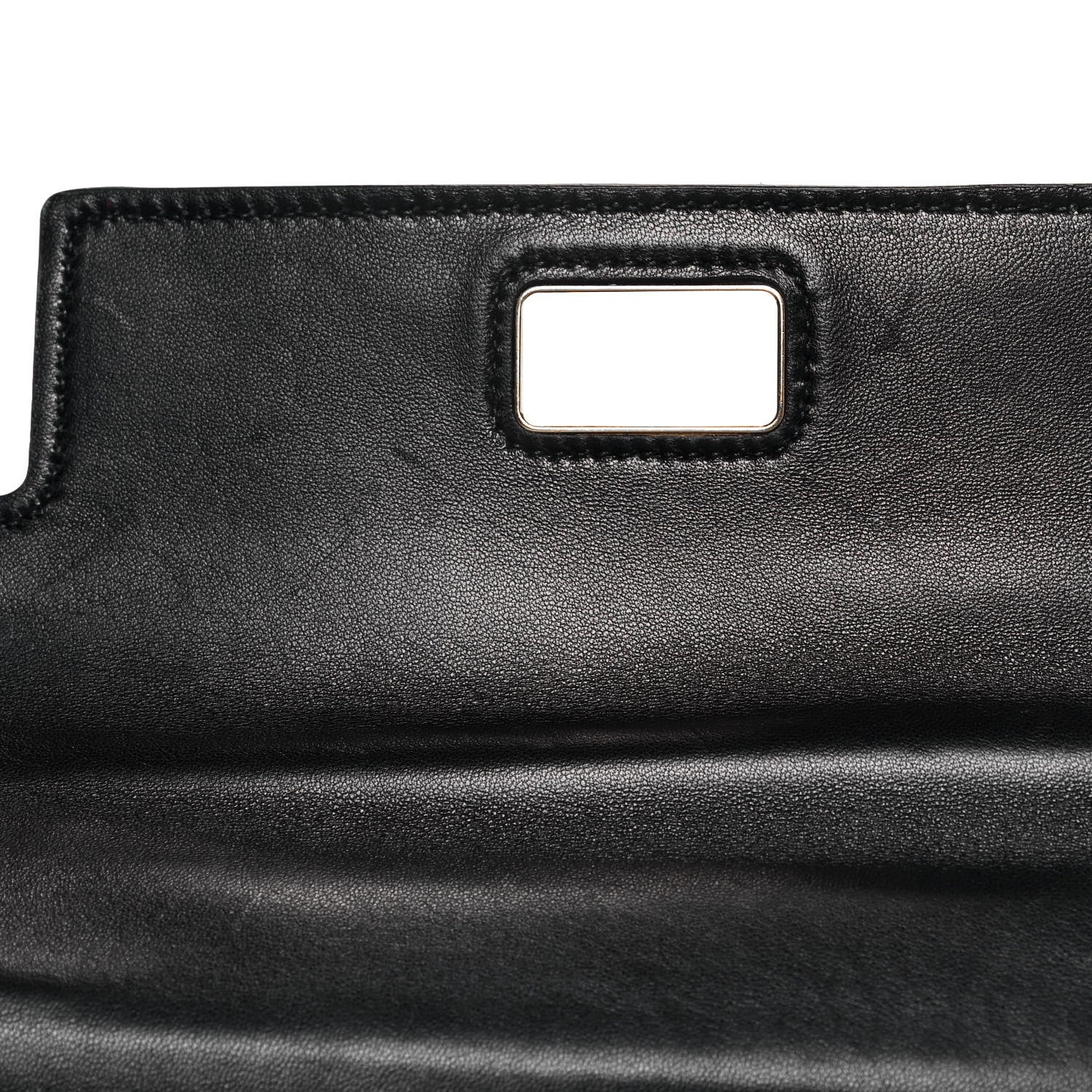 Miu Miu Goatskin Madras Click Top Handle Fuoco Black 13 of 13