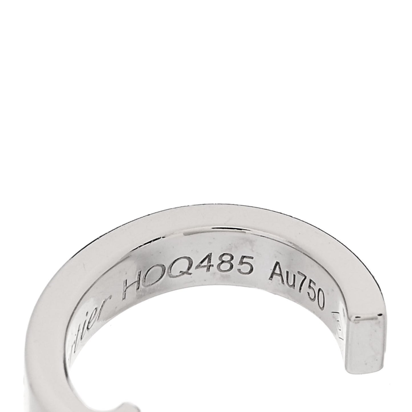 18K White Gold Small LOVE Hoop Earrings