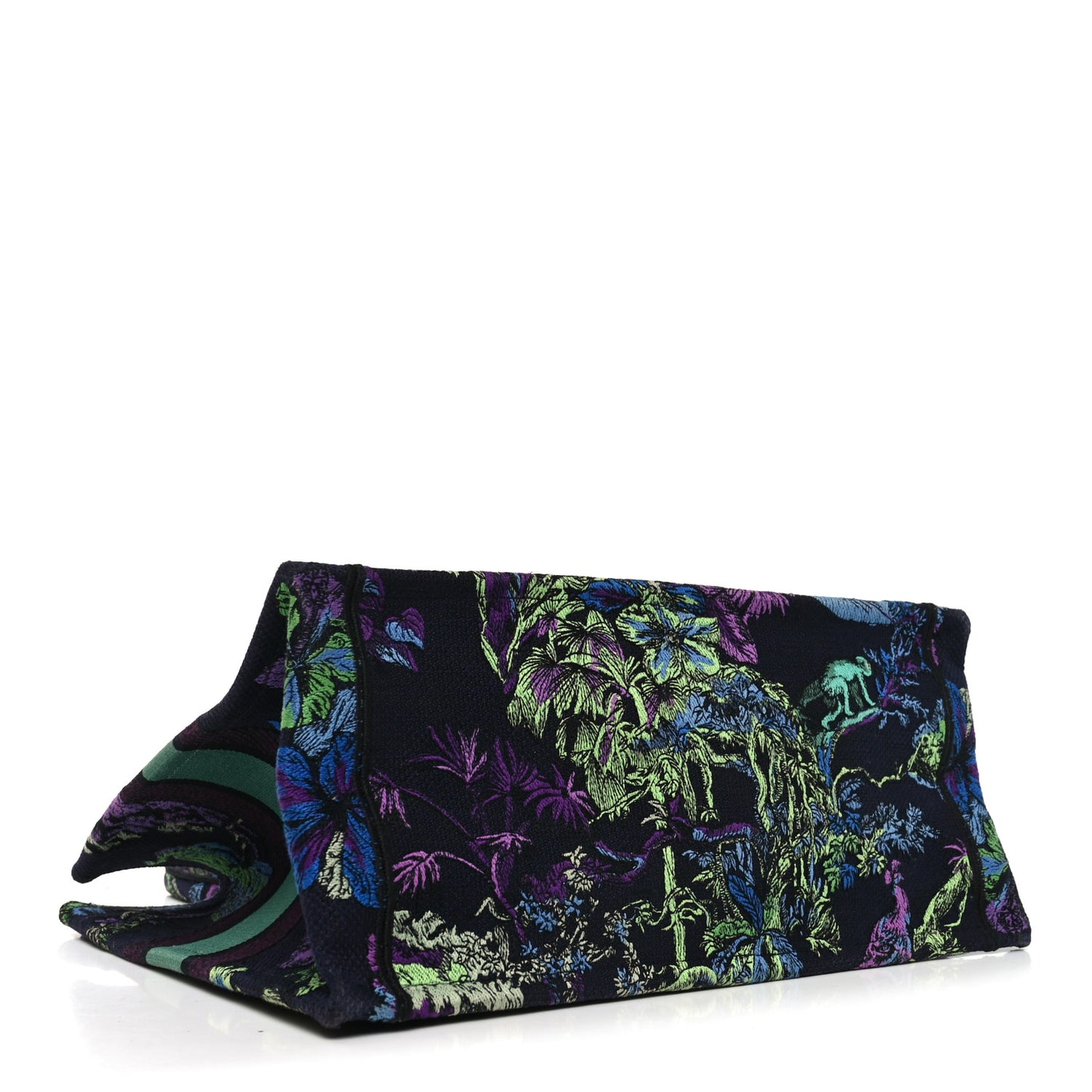 Canvas Embroidered Medium Toile de Jouy Voyage Book Tote Blue Multicolor