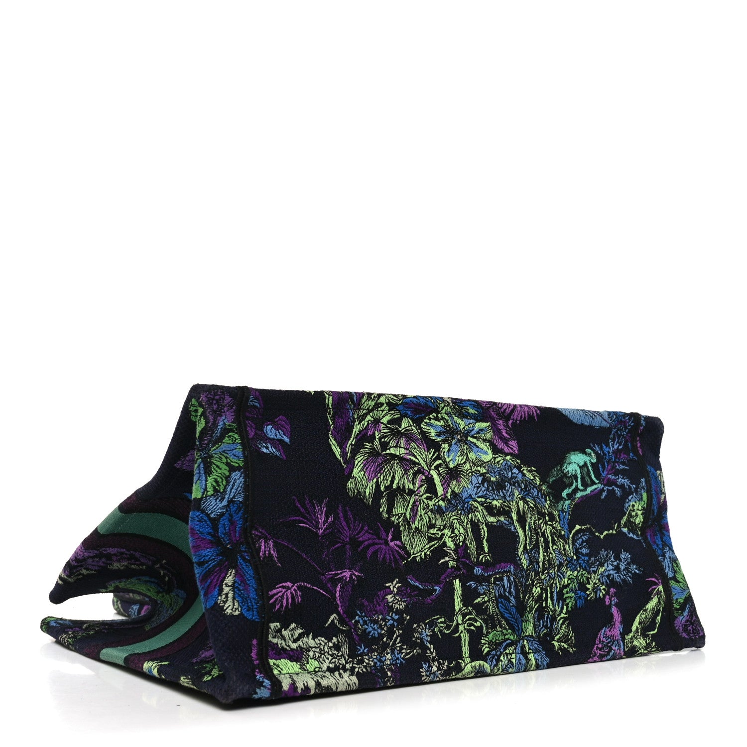 Christian Dior Canvas Embroidered Medium Toile de Jouy Voyage Book Tote Blue Multicolor 4 of 10