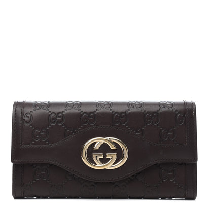 Gucci Guccissima Sukey Continental Wallet Chocolate 1 of 8