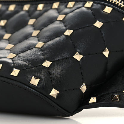 Valentino Garavani Lambskin Rockstud Spike Belt Bag 85 Black 9 of 9