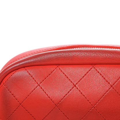 Chanel Goatskin Quilted Large Casual Trip Camera Case Bag Red 10 of 13
