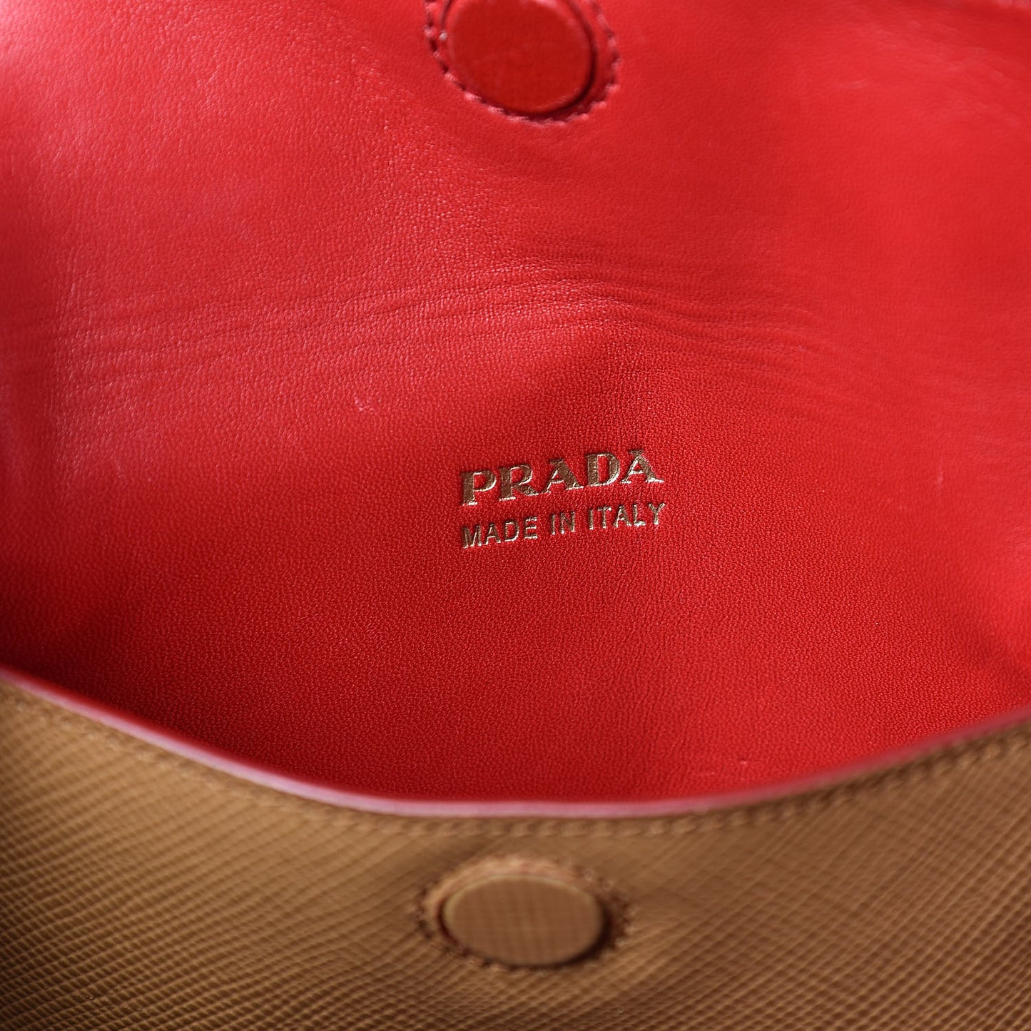 Saffiano Cuir Buckle Tote Caramel