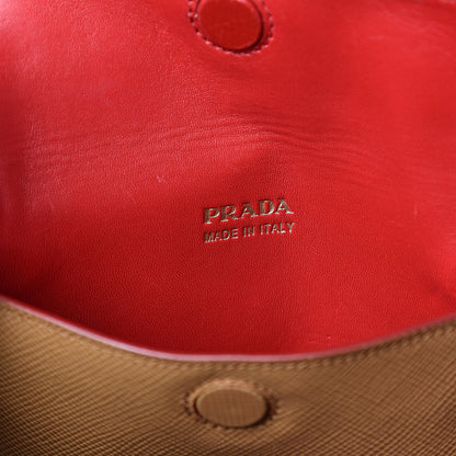 Prada Saffiano Cuir Buckle Tote Caramel 6 of 14