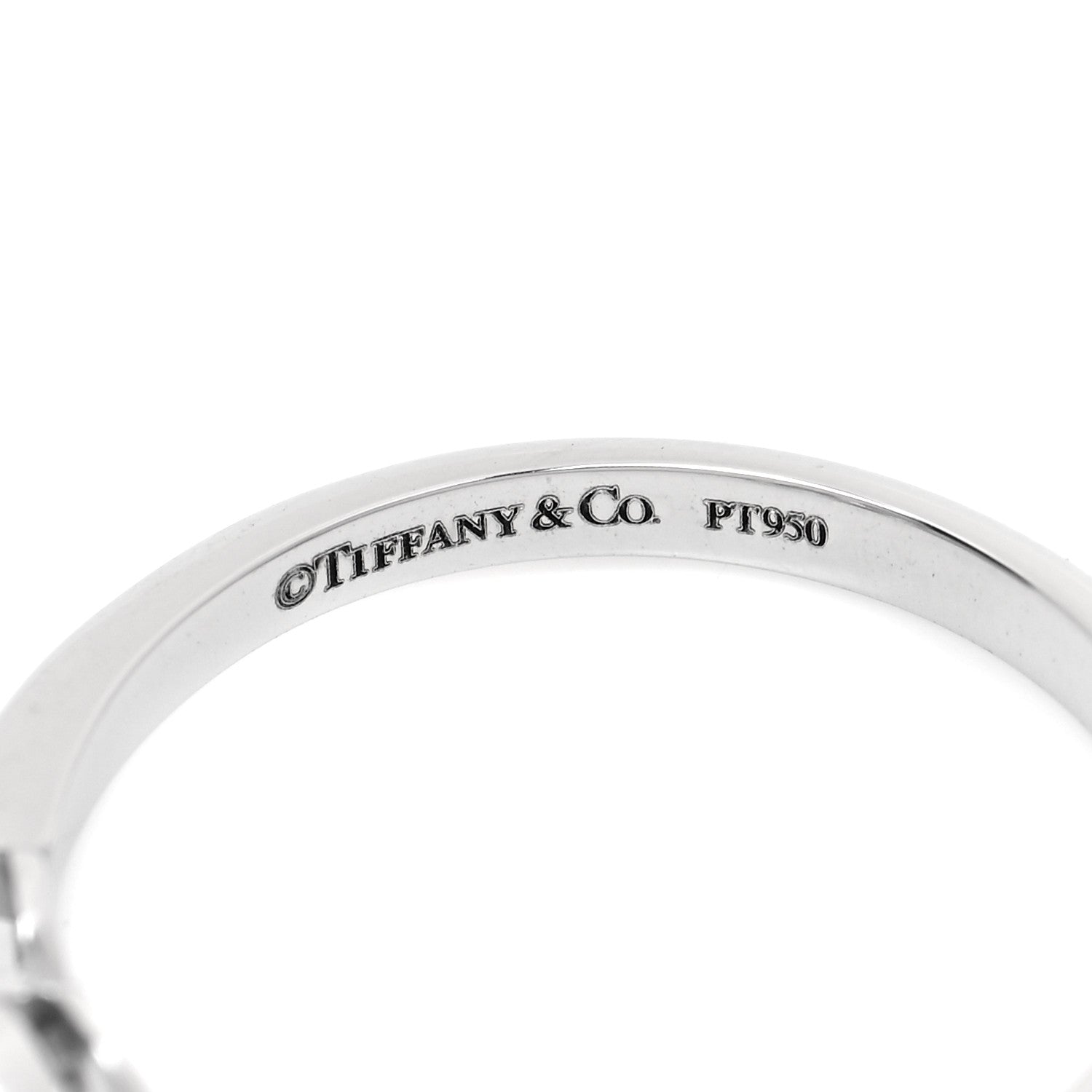 Tiffany Platinum Diamond Three Stone Milgrain Ring 52 6 4 of 4