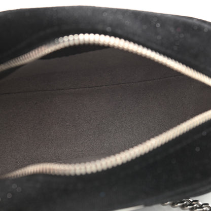 Stella McCartney Glitter Velvet Star Patch Shoulder Bag Black 5 of 8
