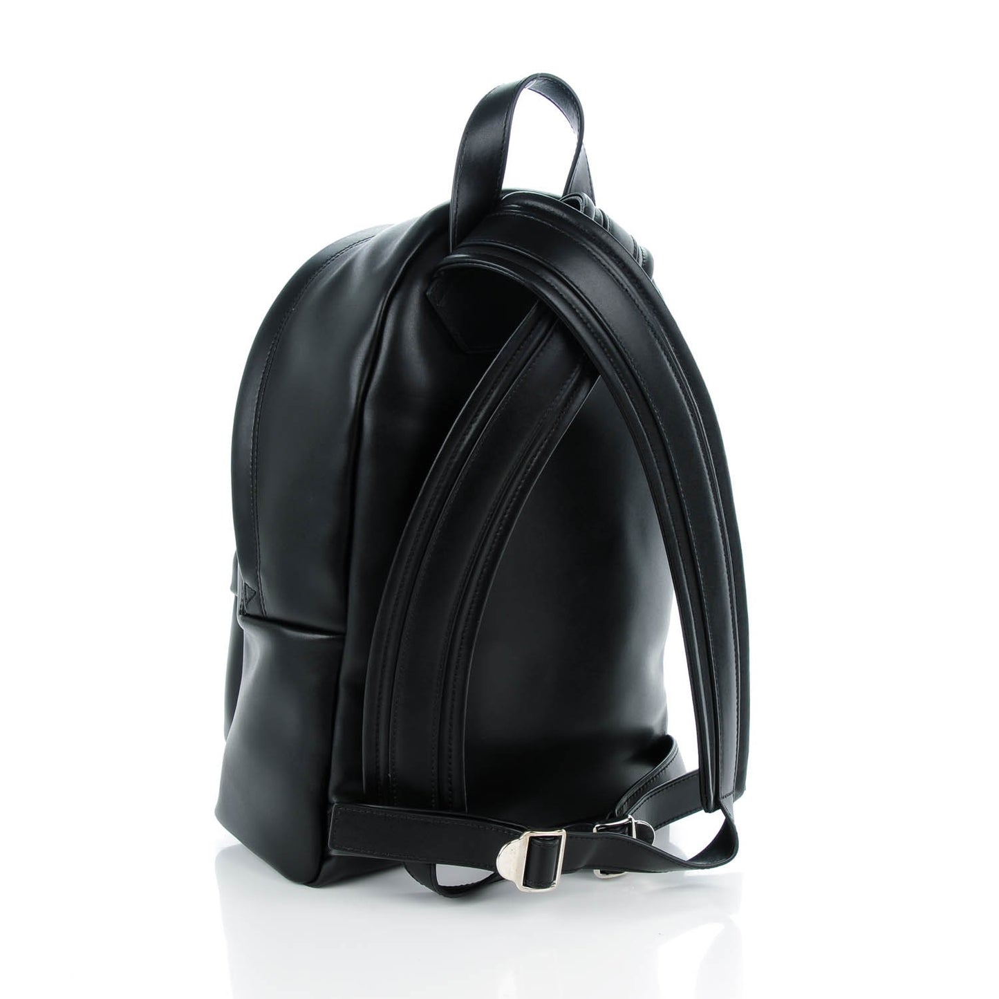 Calfskin Star Mini Backpack Black Red