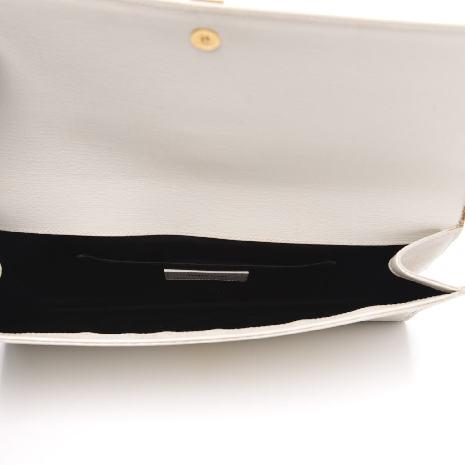 Saint Laurent Textured Calfskin Classic Y Ligne Clutch White 5 of 11