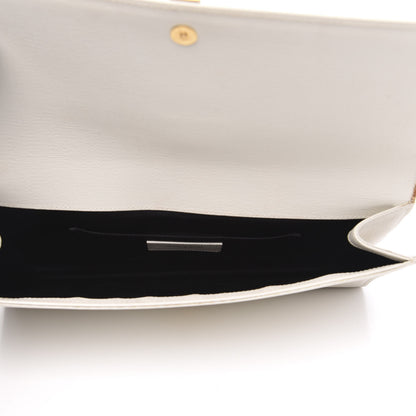 Saint Laurent Textured Calfskin Classic Y Ligne Clutch White 5 of 11