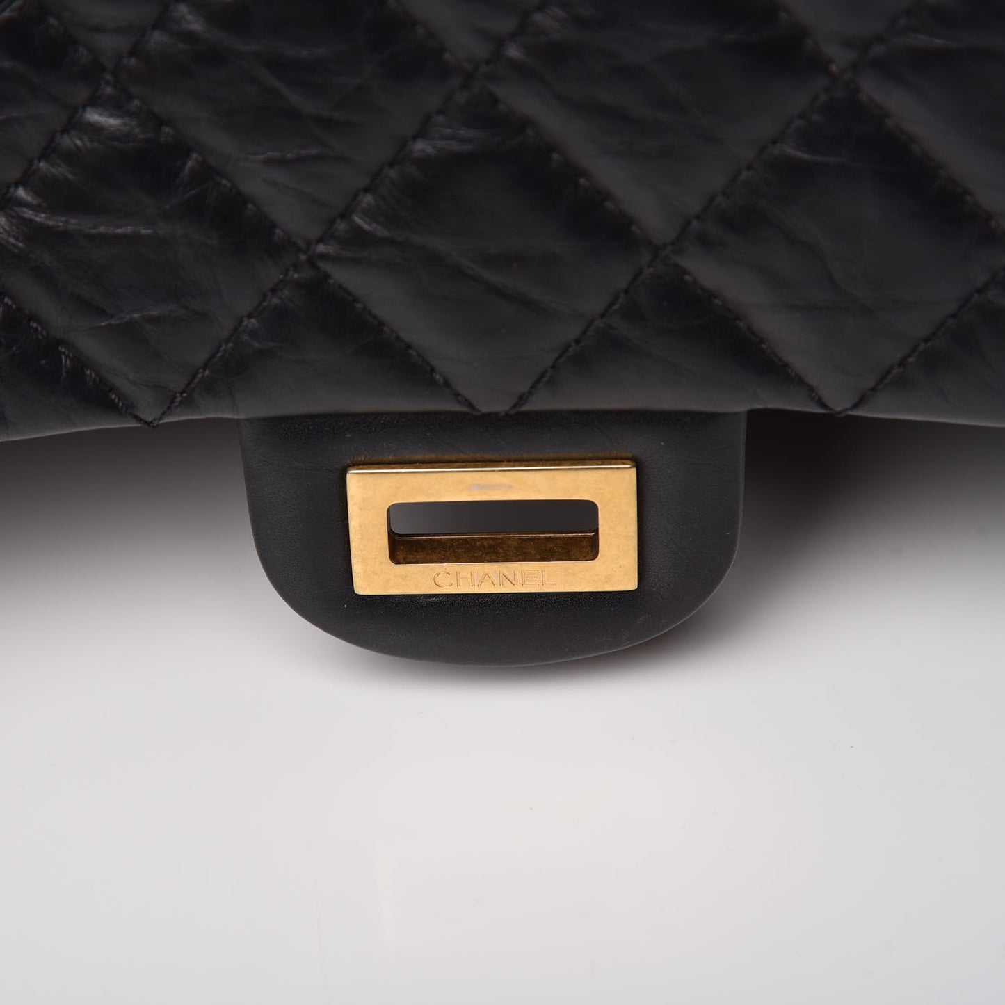 Aged Calfskin Quilted 2.55 Reissue 226 Flap Black