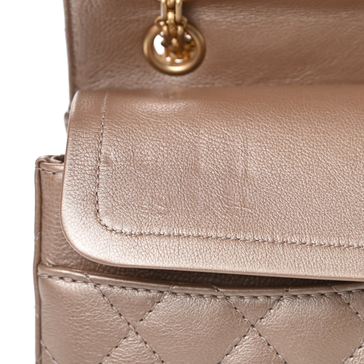 Metallic Calfskin Quilted 2.55 Reissue 226 Flap Dark Gold