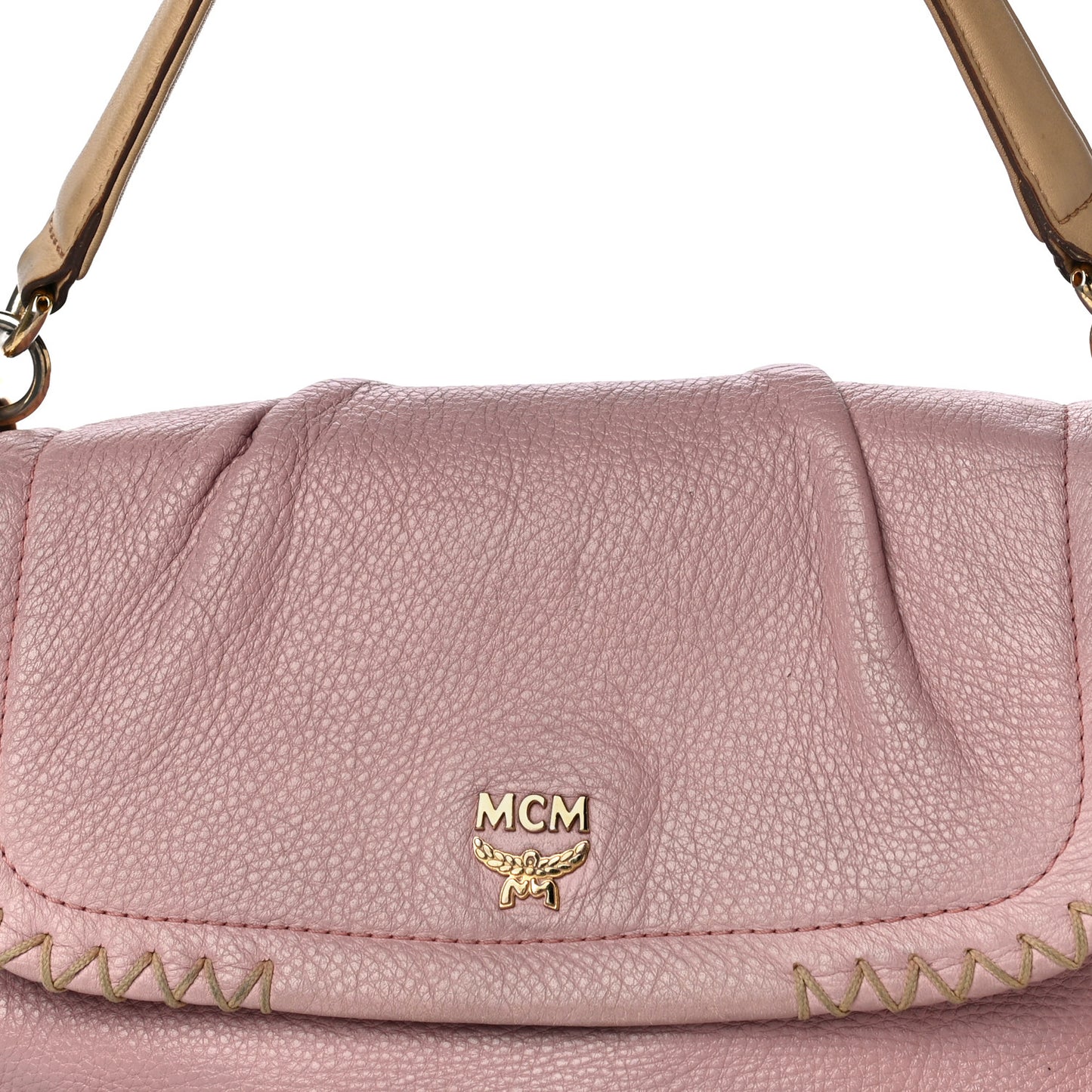 Grained Calfskin Shoulder Bag Pink