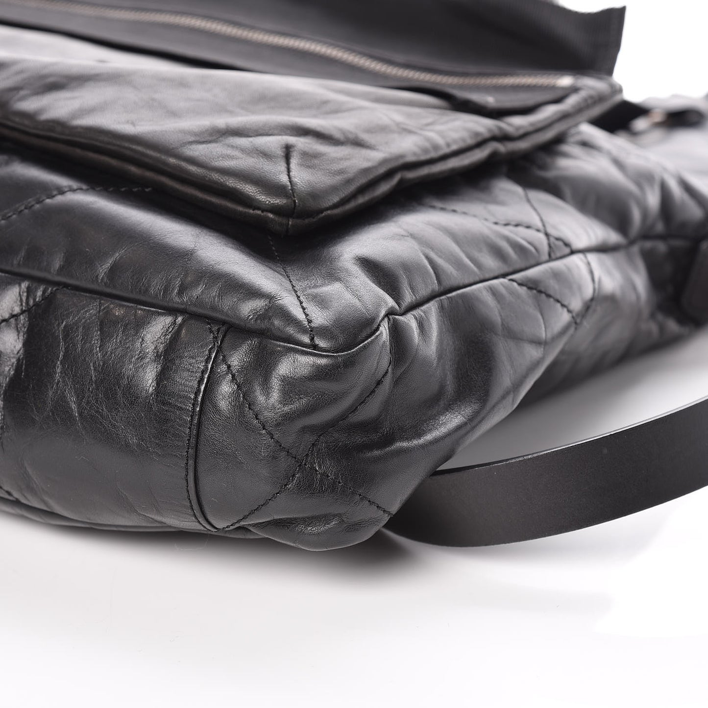 Calfskin Quilted Dear Danae Shoulder Bag Black