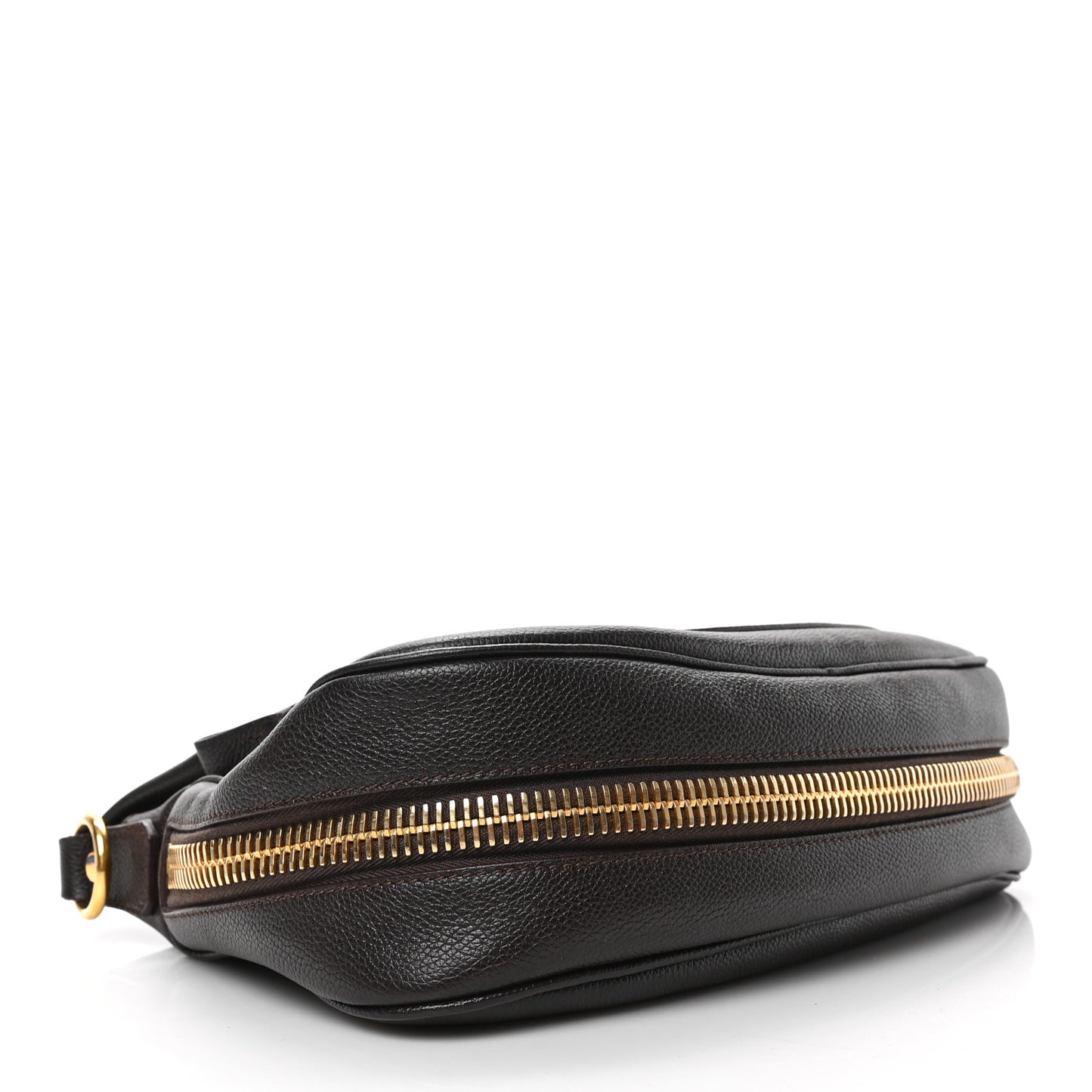 Grained Calfskin Medium Jennifer Crossbody Bag Brown