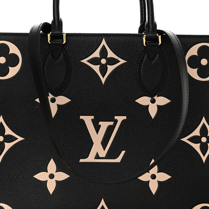 Louis Vuitton Empreinte Monogram Giant Onthego MM Black Beige 7 of 10