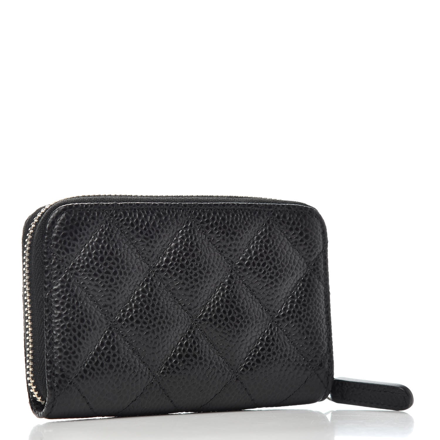 Chanel Caviar Quilted Zip Coin Purse Black 3 of 8