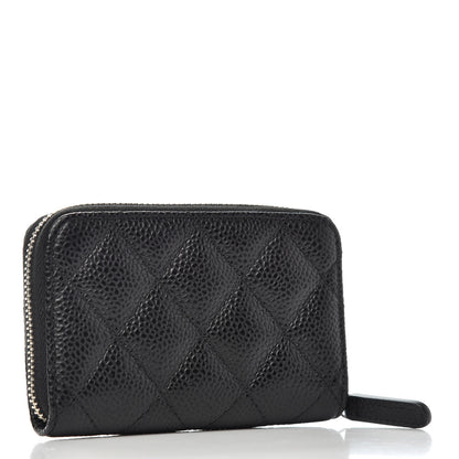 Chanel Caviar Quilted Zip Coin Purse Black 3 of 8