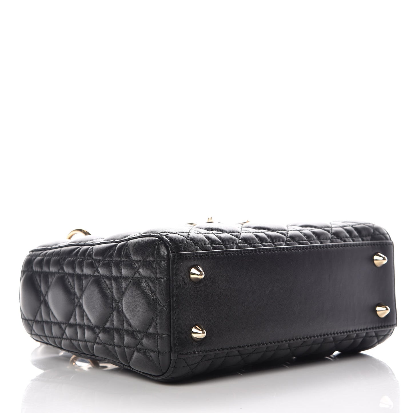 Lambskin Cannage Small Lucky Badges My Lady Dior Black
