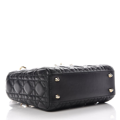 Christian Dior Lambskin Cannage Small Lucky Badges My Lady Dior Black 4 of 12