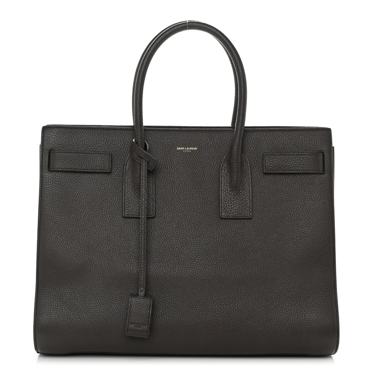 Saint Laurent Grained Calfskin Large Sac de Jour Carryall Earth 1 of 16