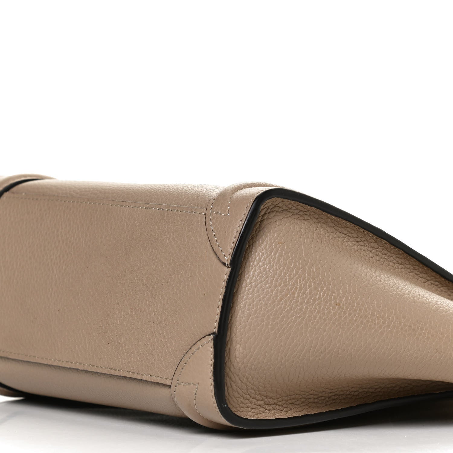 Celine Drummed Calfskin Nano Luggage Dune 10 of 12